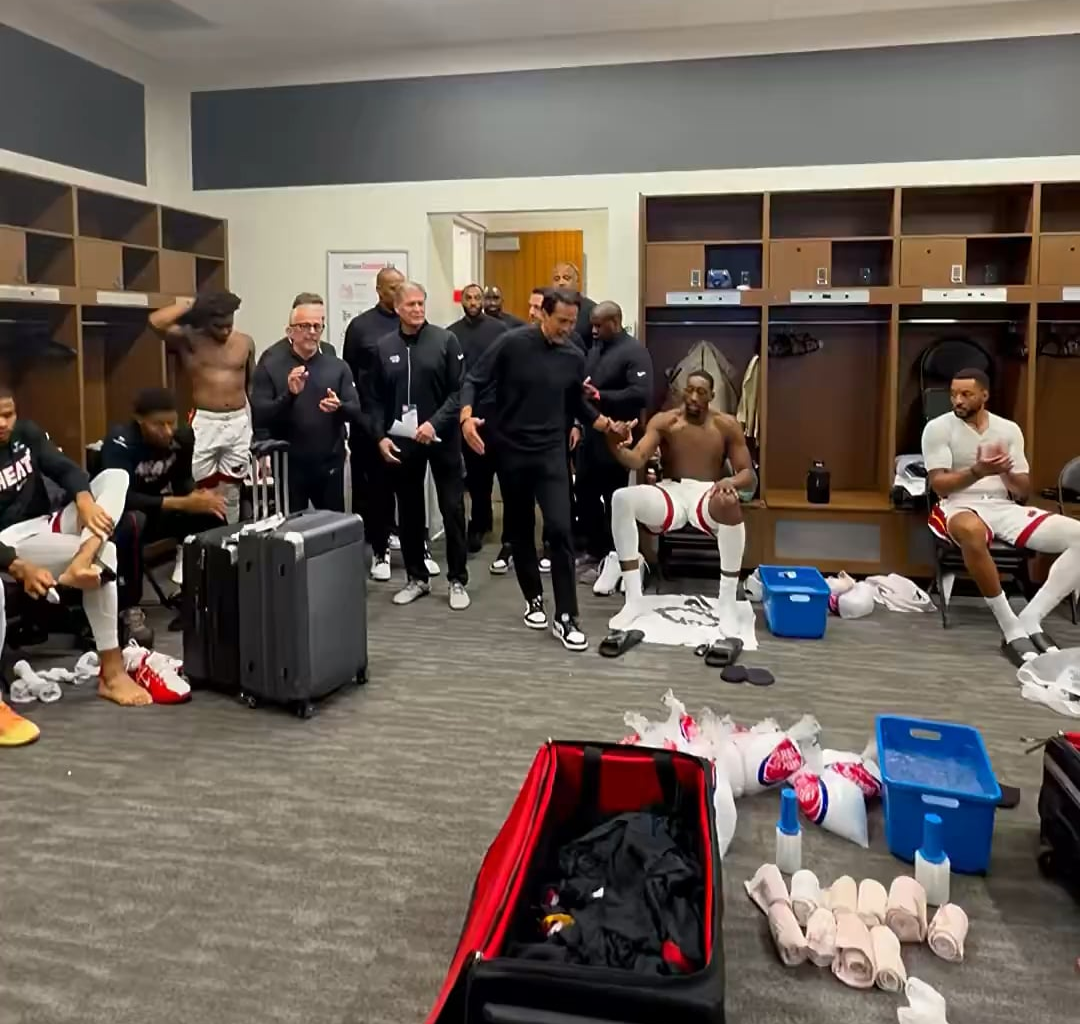 Live Look at the Locker Room After Win
