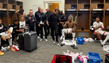 Live Look at the Locker Room After Win