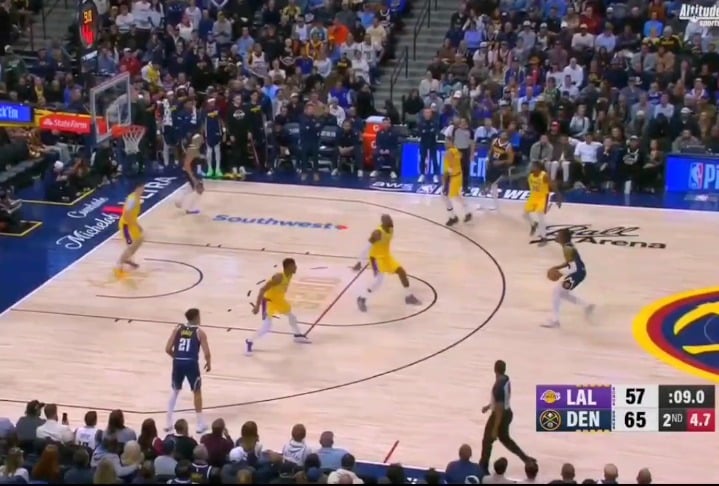 Nuggets bench hype for PWAT 3, while Jokic focuses on coaching the guys on the court ❤️