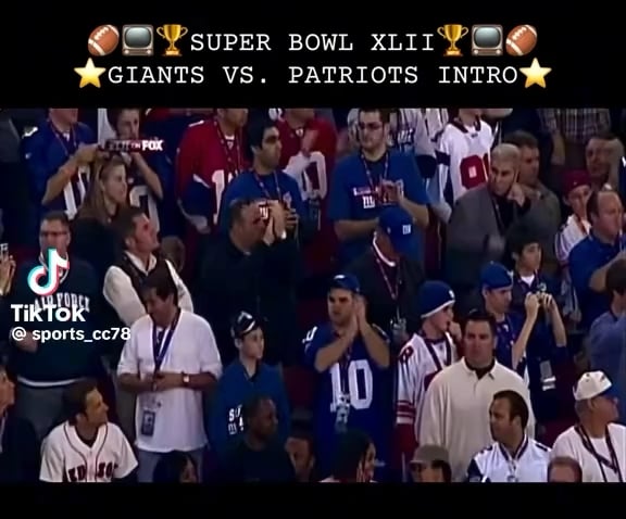 New York Giants intro for Super Bowl 42 where they beat the undefeated Patriots