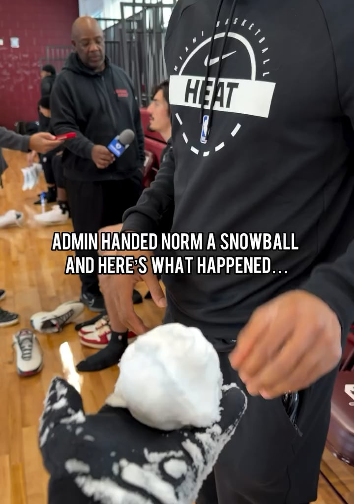 Miami HEAT via IG: “Who doesn't love a good snowball fight? 🤣❄️ Stay tuned till the end for some revenge…”