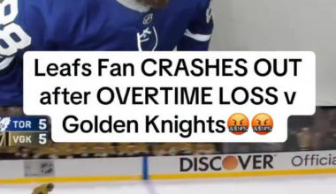 Leafs fan crashes out after OTL to VGK