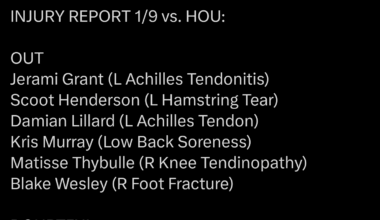Jrue moved from OUT to DOUBTFUL on the injury report