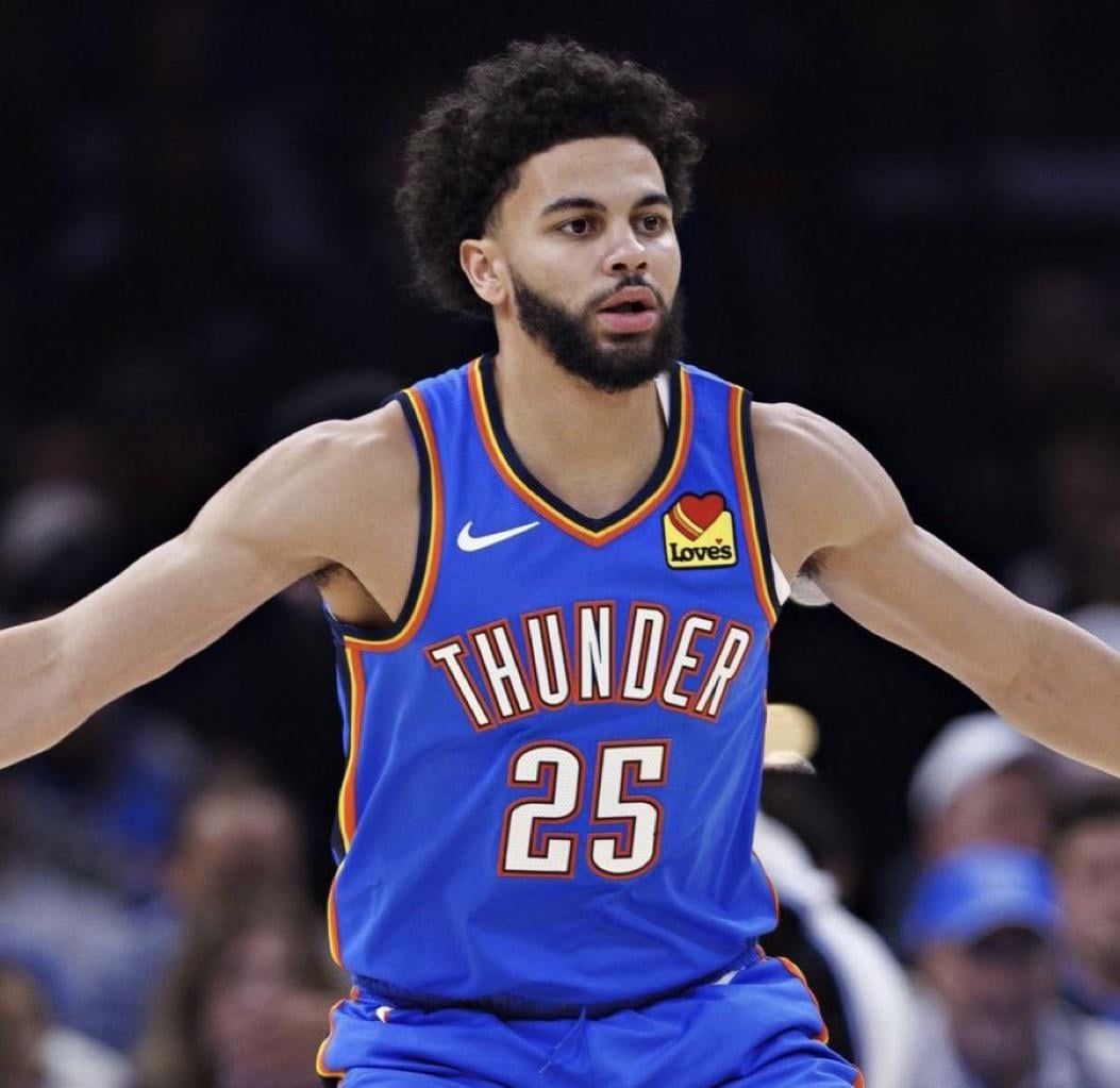 Ajay Mitchell currently has the best Defensive Field Goal Percentage (DFG%) Allowed Among All Players For The 2025-26 NBA Regular Season