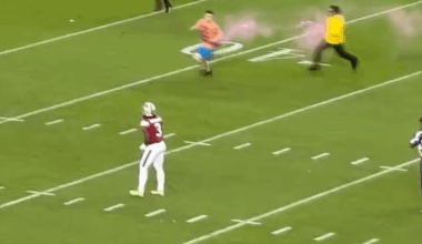 WHEN BOBBY WAGNER KNOCKED OUT A STREAKER COLD WHO CAUSED THE GAME TO STOP.