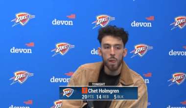 Chet Holmgren on his hometown of Minneapolis: “That’s a very loaded topic, obviously. I don’t want to get into the opinions and politics of everything. I wasn’t there. I don’t have a full picture of everything going on so I can’t really speak on details. I’m wishing safety for everybody.”