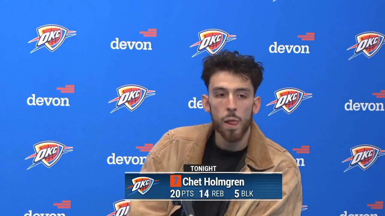 Chet Holmgren on his hometown of Minneapolis: “That’s a very loaded topic, obviously. I don’t want to get into the opinions and politics of everything. I wasn’t there. I don’t have a full picture of everything going on so I can’t really speak on details. I’m wishing safety for everybody.”