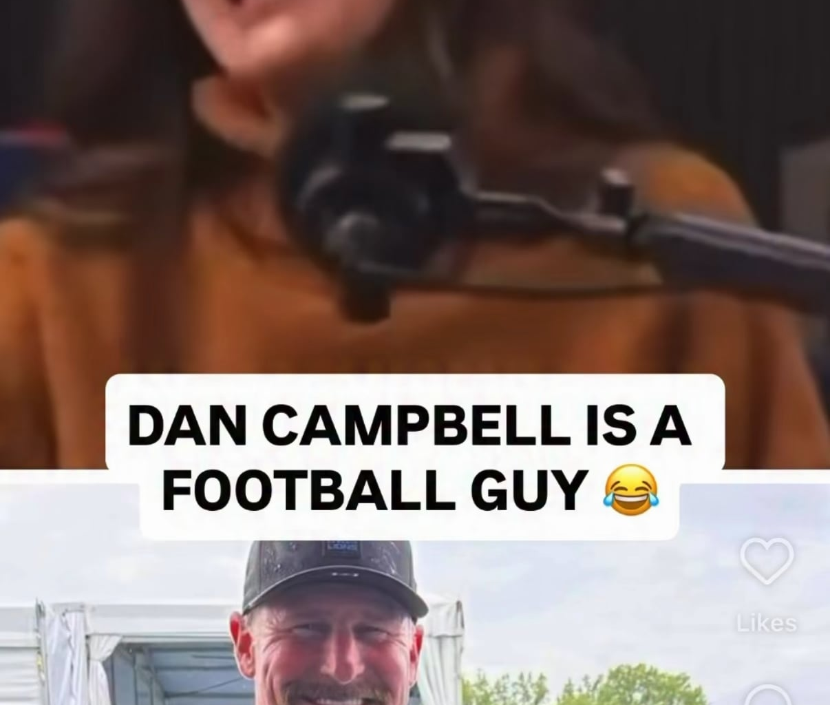 Dan Campbell gets his wife a birthday cake