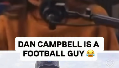 Dan Campbell gets his wife a birthday cake