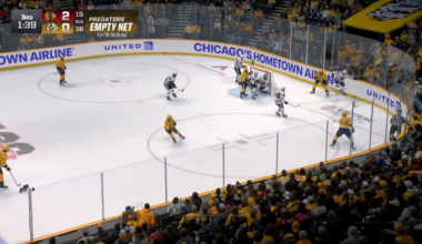 Ryan Greene with the empty net goal, his 5th of the year, to seal the win over Nashville