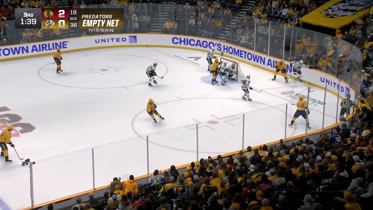 Ryan Greene with the empty net goal, his 5th of the year, to seal the win over Nashville