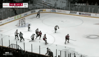 Leafs prospect Sam McCue scores Michigan goal