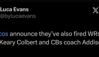 [Evans] #Broncos announce they’ve also fired WRs coach Keary Colbert and CBs coach Addison Lynch.