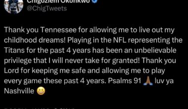 A message from Chig to Titans fans