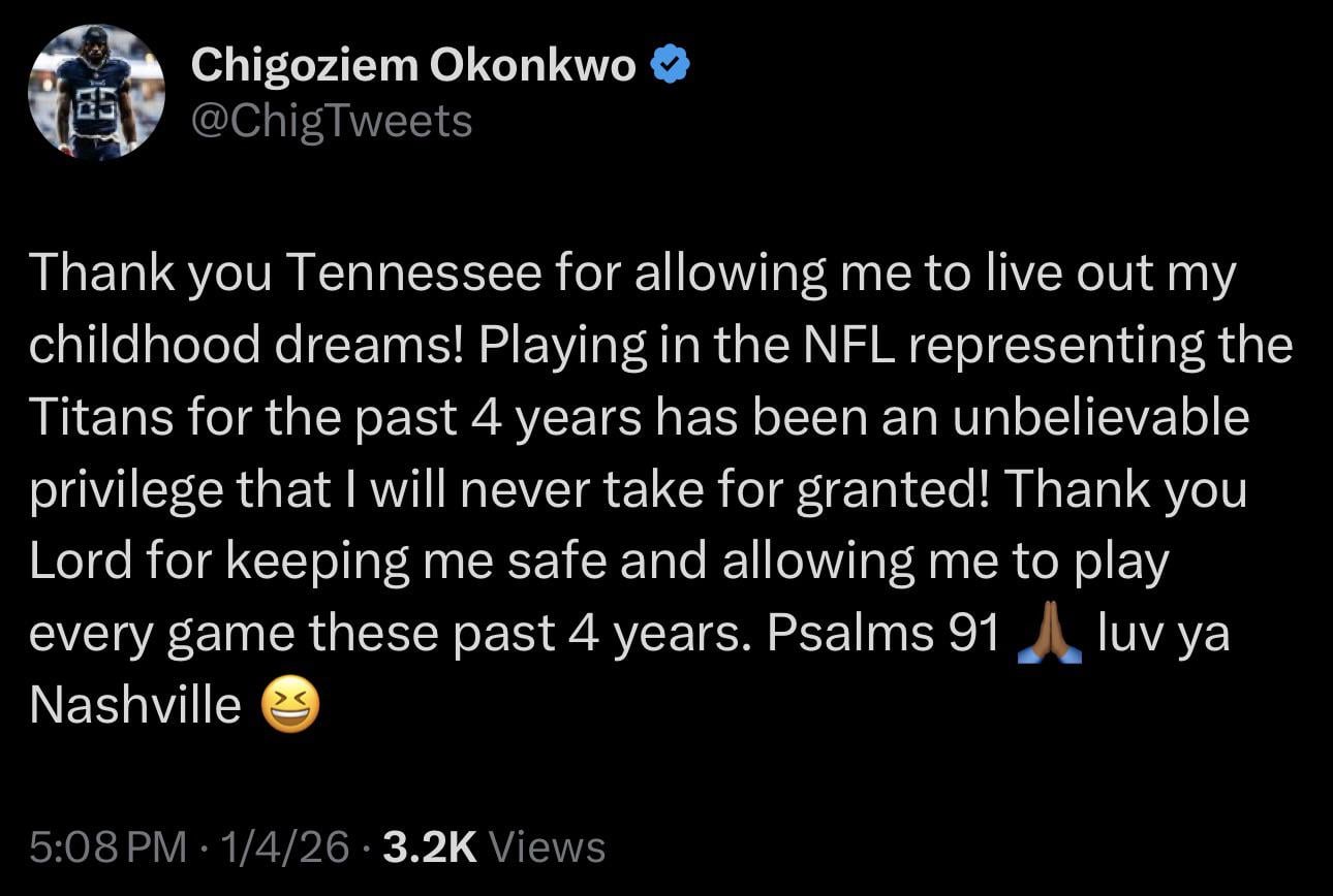 A message from Chig to Titans fans