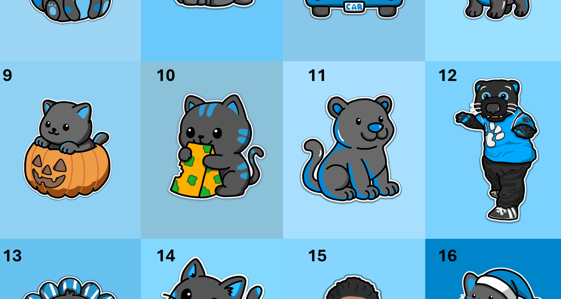 My Carolina Panthers Doodles From The Season :) Do you have a favorite?