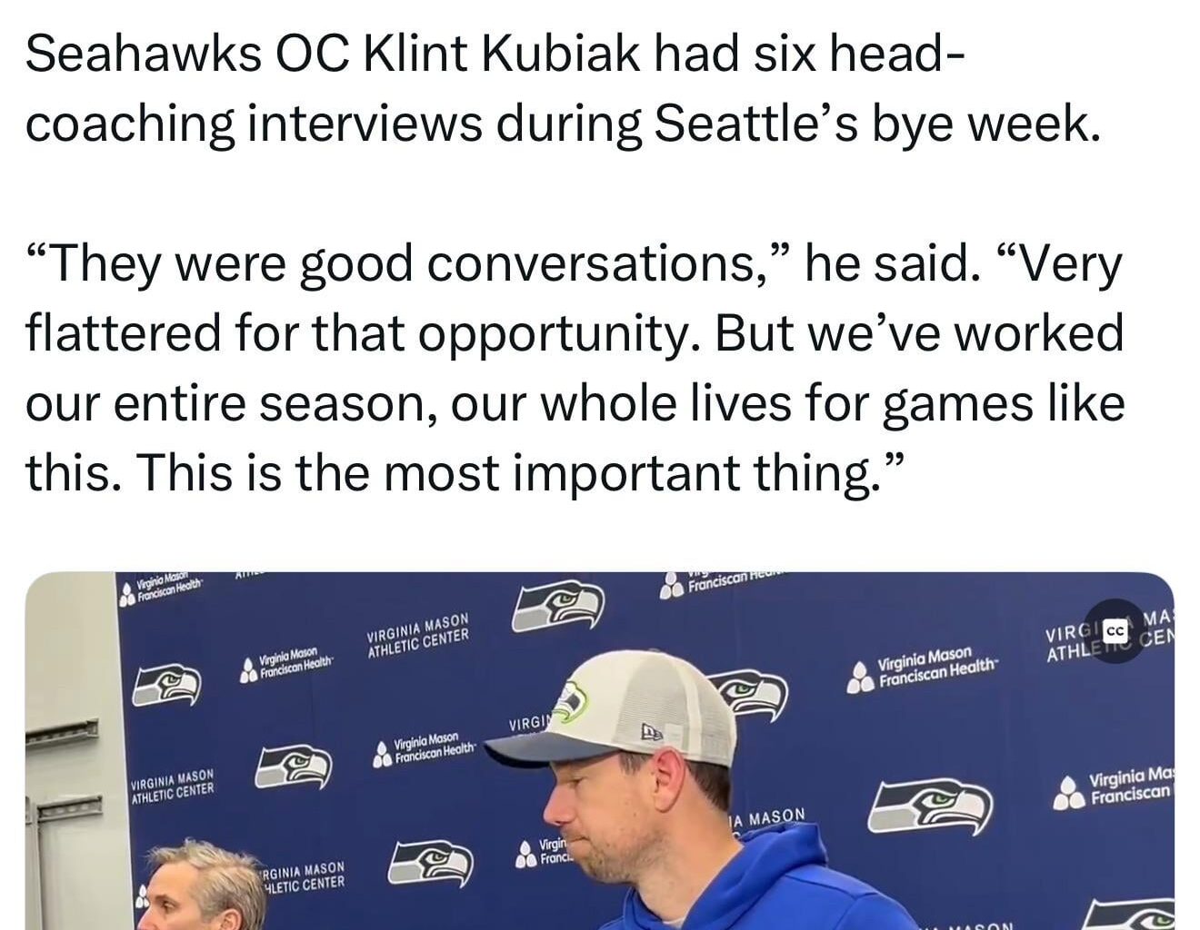 [Henderson] “Very flattered for that opportunity. But we’ve worked our entire season, our whole lives for games like this. This is the most important thing.” -Kubiak said