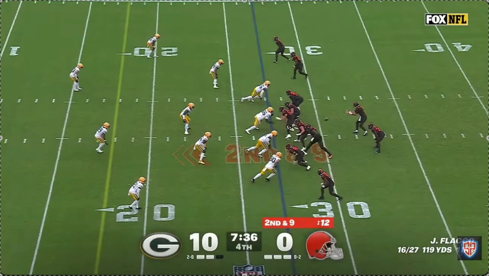 Harold Fannin 2 & 9 vs Packers