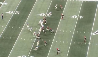 Ferguson’s speed and receiving ability on display against the Falcons