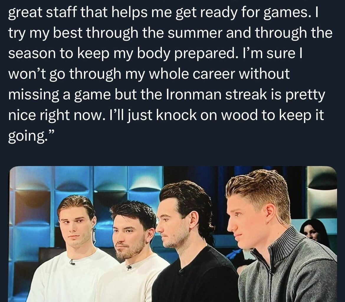 Habs captain Nick Suzuki on playing 507 consecutive NHL games