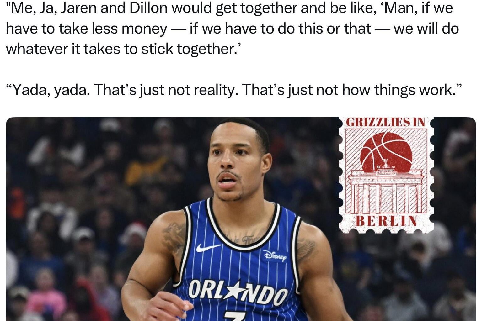 They were on one accord.