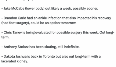 [Dua] Maple Leafs injury updates