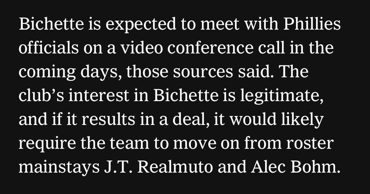 Thoughts on Bohm trade if Bichette goes to Philly?