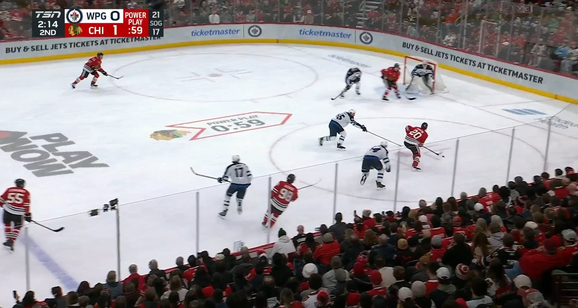 Hellebuyck robs Connor Bedard of a goal on the power play