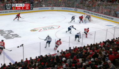 Hellebuyck robs Connor Bedard of a goal on the power play