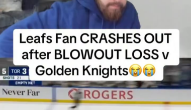 Leafs fan CRASHES OUT AGAIN after a drubbing by VGK!