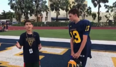 13 year old Fernando Mendoza getting interviewed and it is just what you expect.