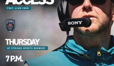 Liam Coen will be the guest on Jaguars All Access this Thursday at 7 PM live from Strings Sports Brewery in Jacksonville Beach