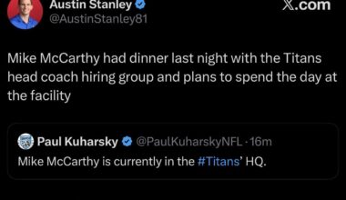 Titans seem very serious about Mike McCarthy