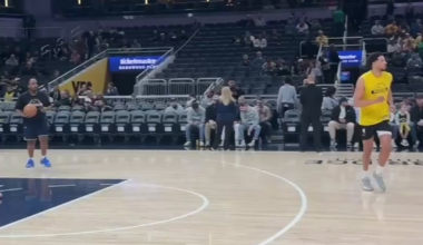 Hali draining shots before the game 🔥