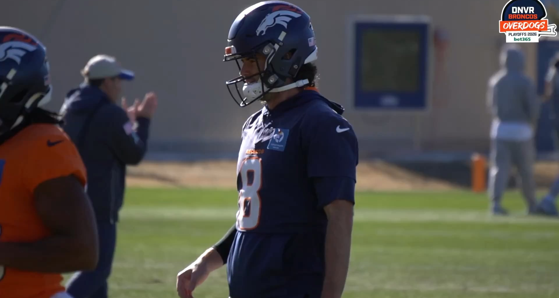 Jarrett Stidham always high-fived Bo Nix during warmups before practice this season. He kept that tradition alive today as his friend recovers from surgery