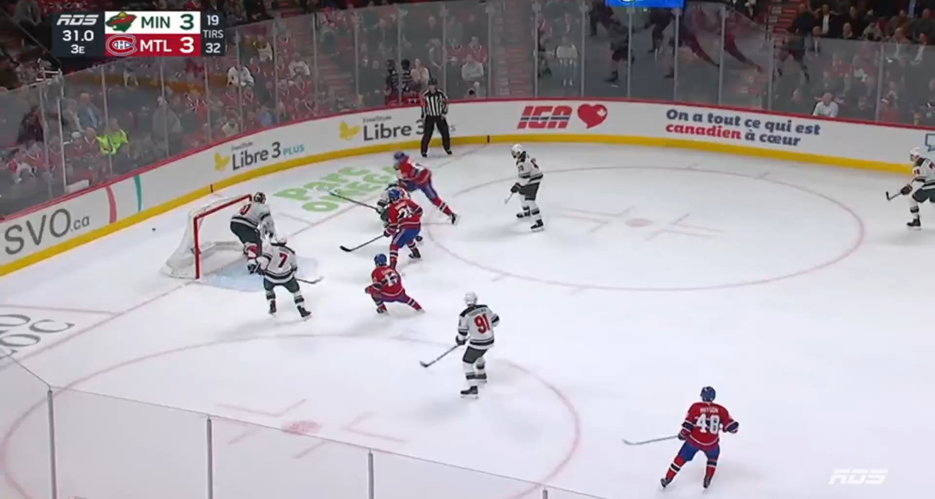 Cole Caufield scores the game winner and his 25th of the season with 15 seconds left to the third period