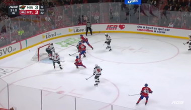 Cole Caufield scores the game winner and his 25th of the season with 15 seconds left to the third period