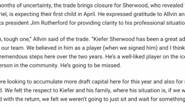 [IMac] Sherwood and his wife expecting first child in April; influenced Canucks' decision to move him early