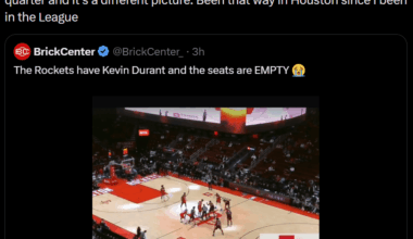 Durant comments on empty seats in at Toyota Center