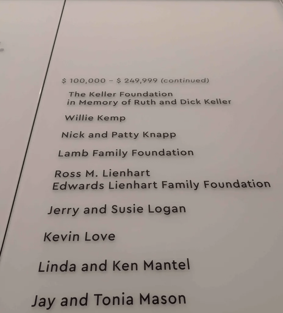 Interesting donor spotted on the wall at Portland Art Museum