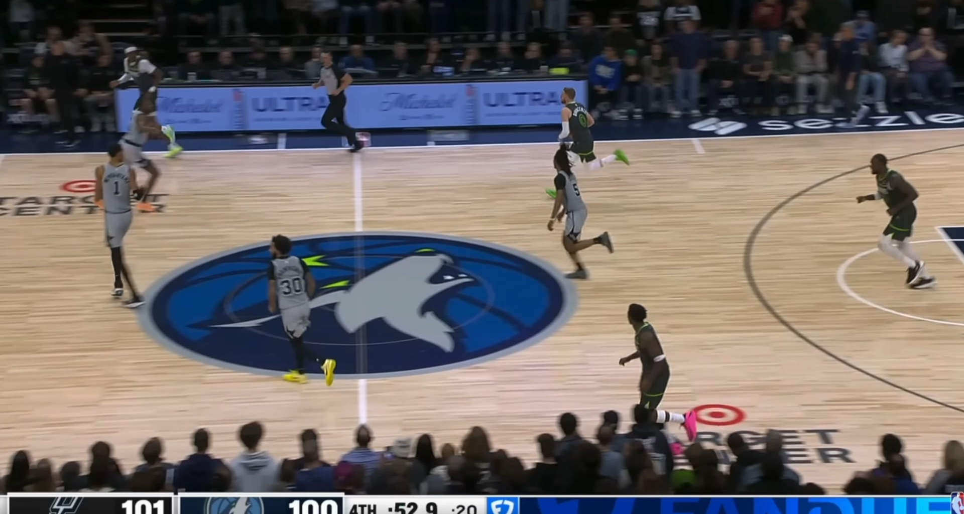 This shot by Jaden McDaniels against Wemby was beautiful