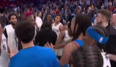 [Highlight] Wemby walks off the court without shaking hands after loss to the Thunder, He is the only Spurs player to walk off.