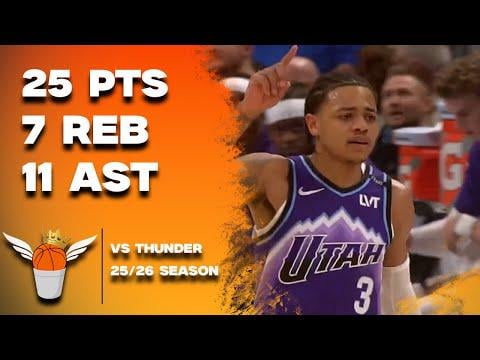 Keyonte George 25 Points/11 Assists vs Thunder Full Highlights! (1/7/2026)