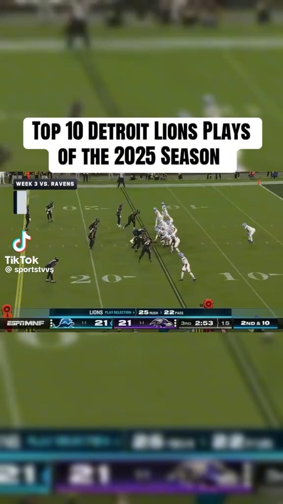 Top 10 Detroit Lions plays of the 2025 season
