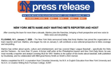 Andy Martino is now officially working for the Mets as a team reporter and host