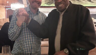 Went out for my anniversary dinner. Met Dusty Baker