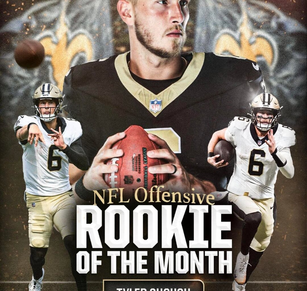 Tyler Shough Offensive ROTM and Chase Young Defensive POTM