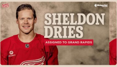 UPDATE: The #RedWings have assigned Sheldon Dries to the AHL’s Grand Rapids Griffins.