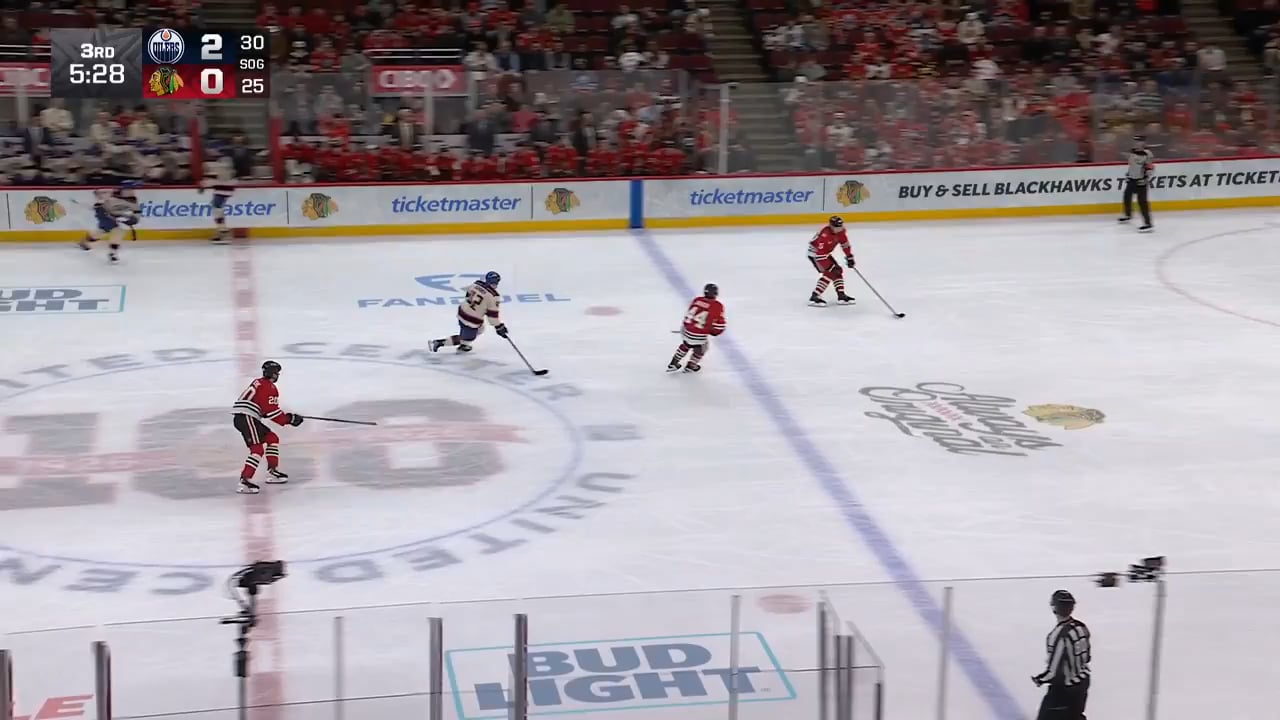 Tyler Bertuzzi cleans up Wyatt Kaiser's rebound for his 24th goal of the season