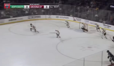 [LGRWProspects]Dylan James(2nd round’22 for North Dakota) 1 Goal 2 Assists +1 6/11 SOG in a 5-3 win. James has 10 points in his last 7 games!